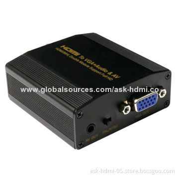 HDMI to VGA&AV Converter, L/R Audio Out, OEM Orders Welcomed